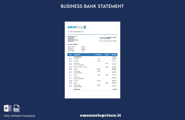 stile verificato Pakistan Askari Bank estratto conto di controllo aziendale Mode